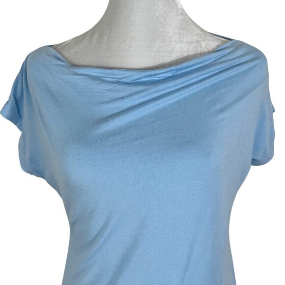 San Francisco City Lights Soft Drape Neck Tee T-Shirt Light Blue Size XL NEW - Picture 4 of 7